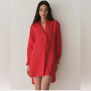 DOÊN JORA LINEN SHIRT DRESS, SIZE XL, NWT.